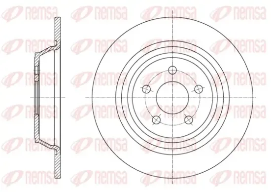 Bremsscheibe Hinterachse REMSA 61604.00 Bild Bremsscheibe Hinterachse REMSA 61604.00