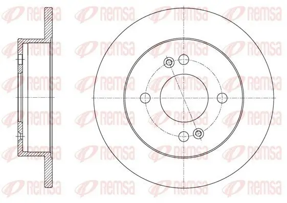 Bremsscheibe Hinterachse REMSA 61609.00