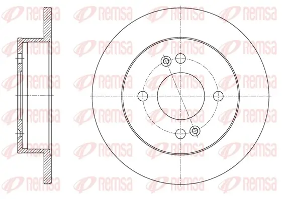 Bremsscheibe Hinterachse REMSA 61609.00