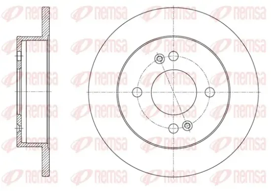 Bremsscheibe Hinterachse REMSA 61609.00 Bild Bremsscheibe Hinterachse REMSA 61609.00