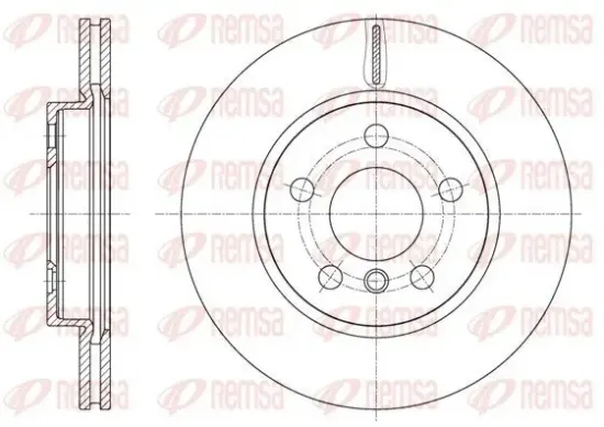 Bremsscheibe Vorderachse REMSA 61617.10 Bild Bremsscheibe Vorderachse REMSA 61617.10