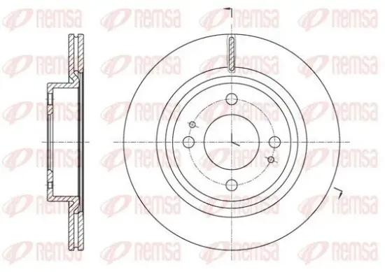 Bremsscheibe Vorderachse REMSA 61621.10 Bild Bremsscheibe Vorderachse REMSA 61621.10