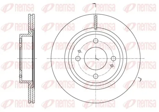 Bremsscheibe Vorderachse REMSA 61621.10 Bild Bremsscheibe Vorderachse REMSA 61621.10