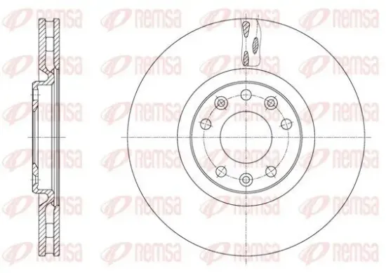 Bremsscheibe Vorderachse REMSA 61628.10 Bild Bremsscheibe Vorderachse REMSA 61628.10