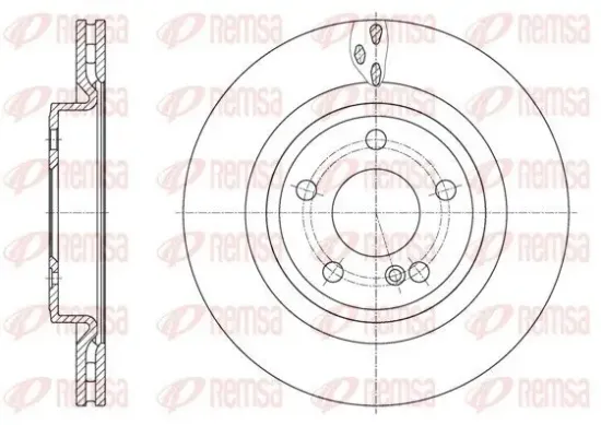 Bremsscheibe Hinterachse REMSA 61633.10 Bild Bremsscheibe Hinterachse REMSA 61633.10