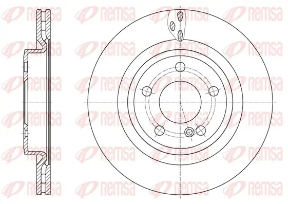 Bremsscheibe Hinterachse REMSA 61633.10