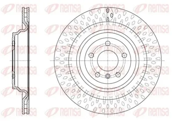 Bremsscheibe Hinterachse REMSA 61635.10 Bild Bremsscheibe Hinterachse REMSA 61635.10