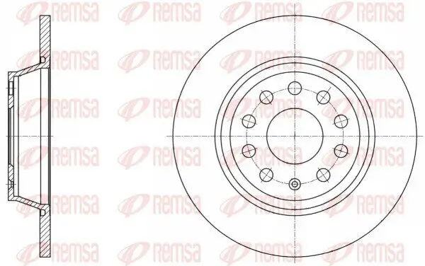 Bremsscheibe Hinterachse REMSA 61646.00