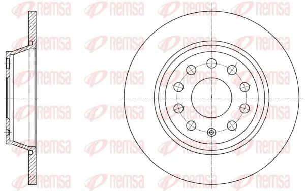 Bremsscheibe Hinterachse REMSA 61646.00