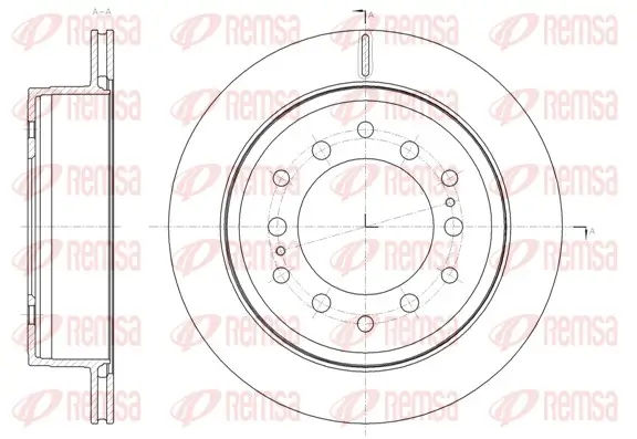 Bremsscheibe Hinterachse REMSA 61664.10