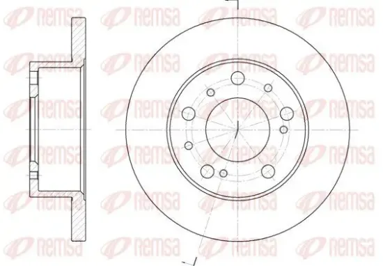 Bremsscheibe Vorderachse REMSA 6169.00 Bild Bremsscheibe Vorderachse REMSA 6169.00