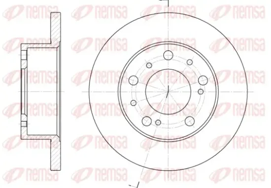 Bremsscheibe Vorderachse REMSA 6169.00 Bild Bremsscheibe Vorderachse REMSA 6169.00