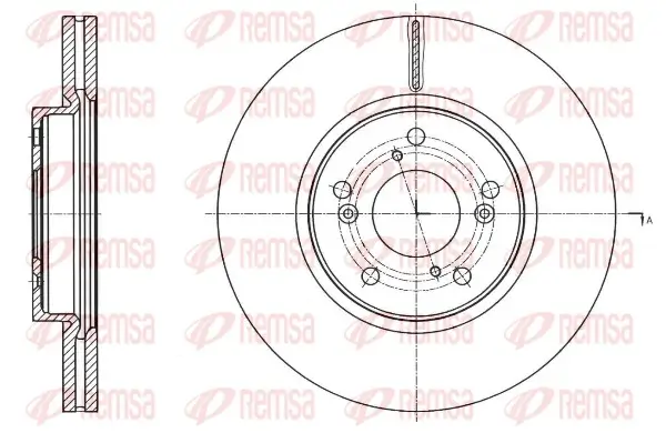 Bremsscheibe Vorderachse REMSA 61754.10
