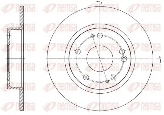 Bremsscheibe Hinterachse REMSA 61756.00 Bild Bremsscheibe Hinterachse REMSA 61756.00