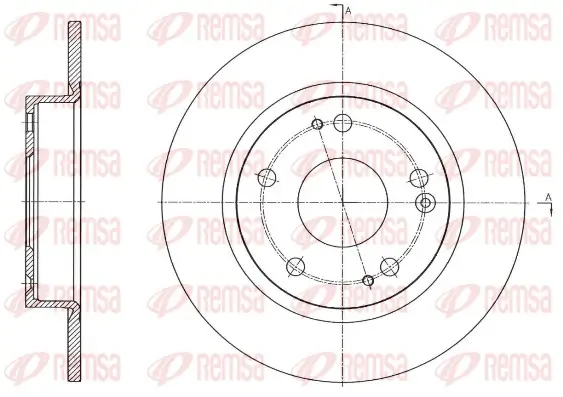 Bremsscheibe Hinterachse REMSA 61756.00