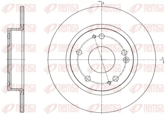 Bremsscheibe Hinterachse REMSA 61756.00 Bild Bremsscheibe Hinterachse REMSA 61756.00
