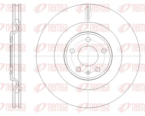 Bremsscheibe Hinterachse Vorderachse REMSA 61775.10