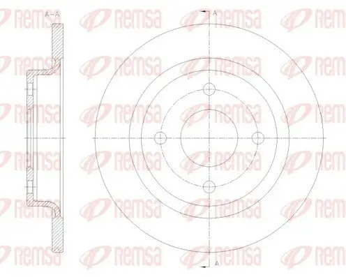 Bremsscheibe Hinterachse REMSA 61777.00 Bild Bremsscheibe Hinterachse REMSA 61777.00