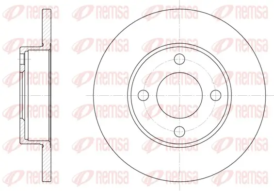 Bremsscheibe Vorderachse REMSA 6181.00