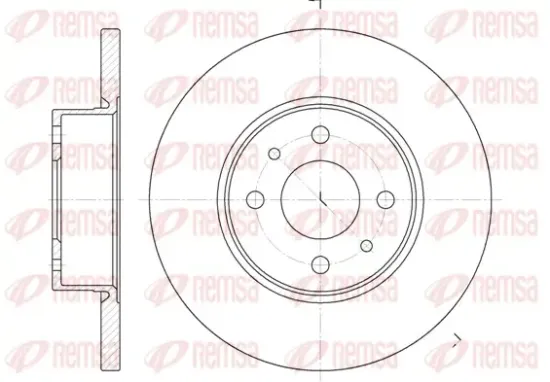 Bremsscheibe Vorderachse REMSA 6182.00 Bild Bremsscheibe Vorderachse REMSA 6182.00