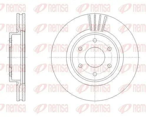 Bremsscheibe Vorderachse REMSA 61963.10 Bild Bremsscheibe Vorderachse REMSA 61963.10