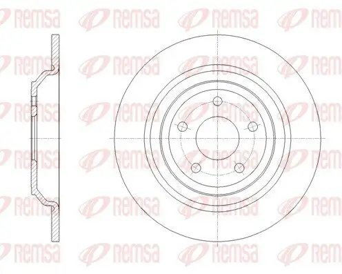 Bremsscheibe Hinterachse REMSA 62095.00