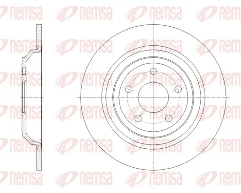 Bremsscheibe Hinterachse REMSA 62095.00