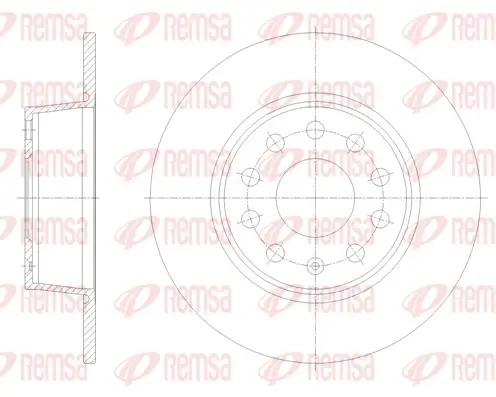 Bremsscheibe Hinterachse REMSA 62098.00