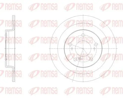 Bremsscheibe Hinterachse REMSA 62100.00 Bild Bremsscheibe Hinterachse REMSA 62100.00