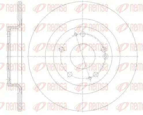 Bremsscheibe Hinterachse REMSA 62101.00 Bild Bremsscheibe Hinterachse REMSA 62101.00