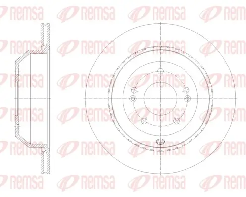 Bremsscheibe Hinterachse REMSA 62123.10 Bild Bremsscheibe Hinterachse REMSA 62123.10