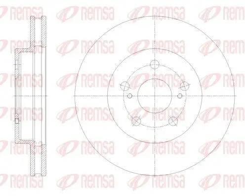 Bremsscheibe Vorderachse REMSA 62125.10 Bild Bremsscheibe Vorderachse REMSA 62125.10
