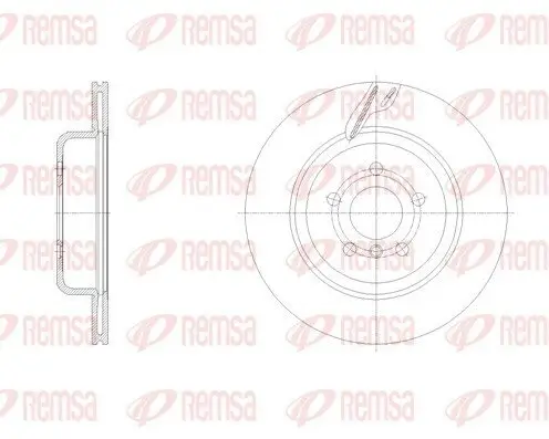 Bremsscheibe Hinterachse links REMSA 62128.10