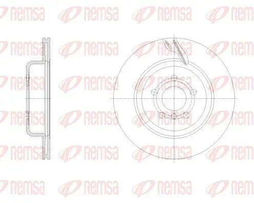 Bremsscheibe Hinterachse rechts REMSA 62128.11