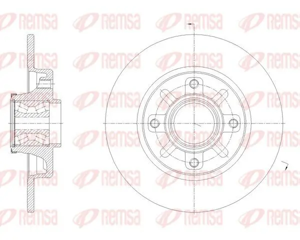 Bremsscheibe Hinterachse REMSA 62137.20
