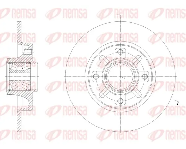 Bremsscheibe Hinterachse REMSA 62137.20