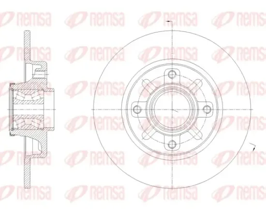 Bremsscheibe Hinterachse REMSA 62137.20 Bild Bremsscheibe Hinterachse REMSA 62137.20