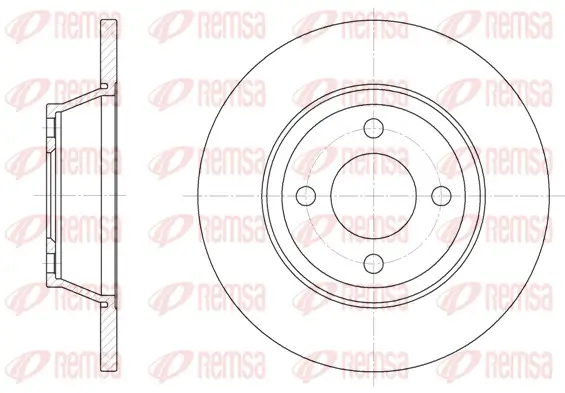 Bremsscheibe Vorderachse REMSA 6287.00