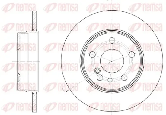 Bremsscheibe Hinterachse REMSA 6332.00 Bild Bremsscheibe Hinterachse REMSA 6332.00