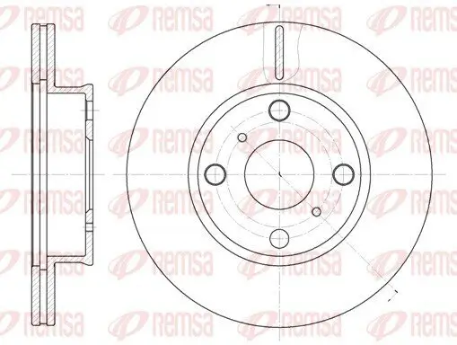 Bremsscheibe Vorderachse REMSA 6402.10 Bild Bremsscheibe Vorderachse REMSA 6402.10