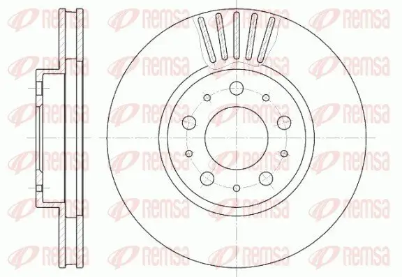 Bremsscheibe Vorderachse REMSA 6410.10