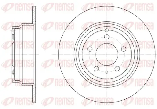 Bremsscheibe Hinterachse REMSA 6411.00 Bild Bremsscheibe Hinterachse REMSA 6411.00