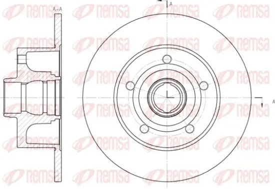 Bremsscheibe Hinterachse REMSA 6431.00 Bild Bremsscheibe Hinterachse REMSA 6431.00