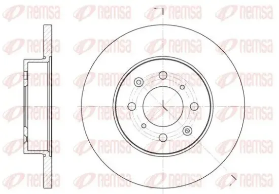 Bremsscheibe Vorderachse REMSA 6451.00 Bild Bremsscheibe Vorderachse REMSA 6451.00