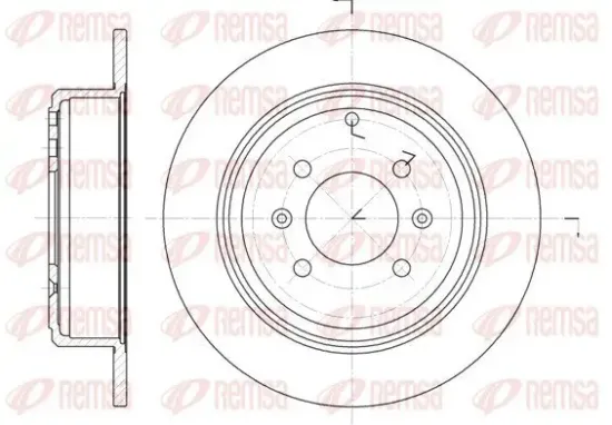 Bremsscheibe Hinterachse REMSA 6498.00 Bild Bremsscheibe Hinterachse REMSA 6498.00