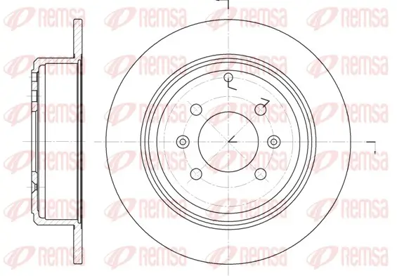Bremsscheibe Hinterachse REMSA 6498.00