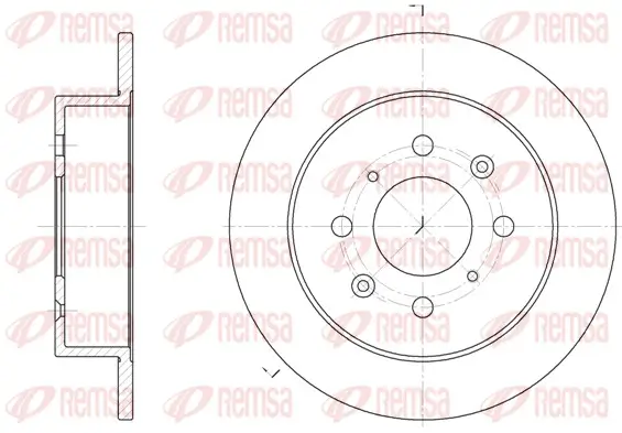 Bremsscheibe Hinterachse REMSA 6521.00