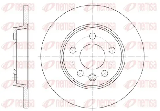 Bremsscheibe Hinterachse REMSA 6558.00 Bild Bremsscheibe Hinterachse REMSA 6558.00