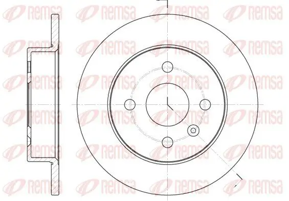 Bremsscheibe Hinterachse REMSA 6570.00
