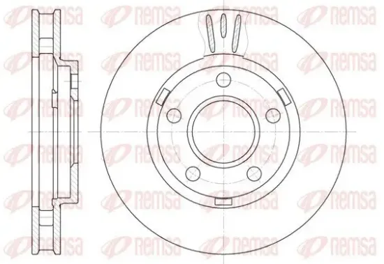 Bremsscheibe Vorderachse REMSA 6581.10 Bild Bremsscheibe Vorderachse REMSA 6581.10